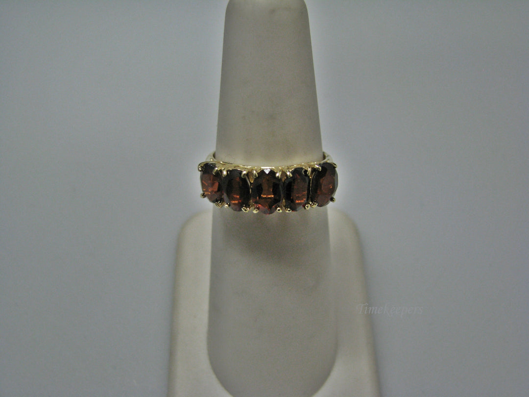 H178 Lovely 14k Lab Created Red Stone Ring