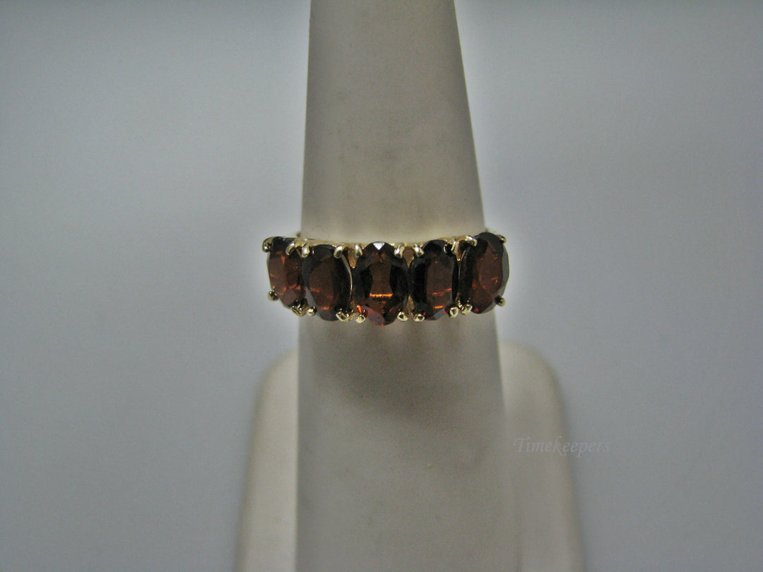 H178 Lovely 14k Lab Created Red Stone Ring