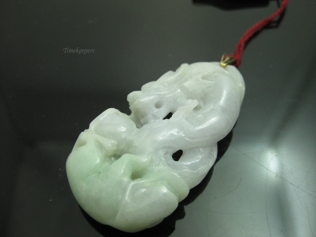 g246 Pale Jade Pendant with 14Kt Bail