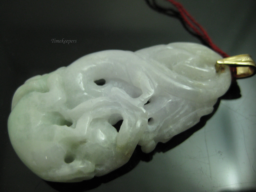 g246 Pale Jade Pendant with 14Kt Bail
