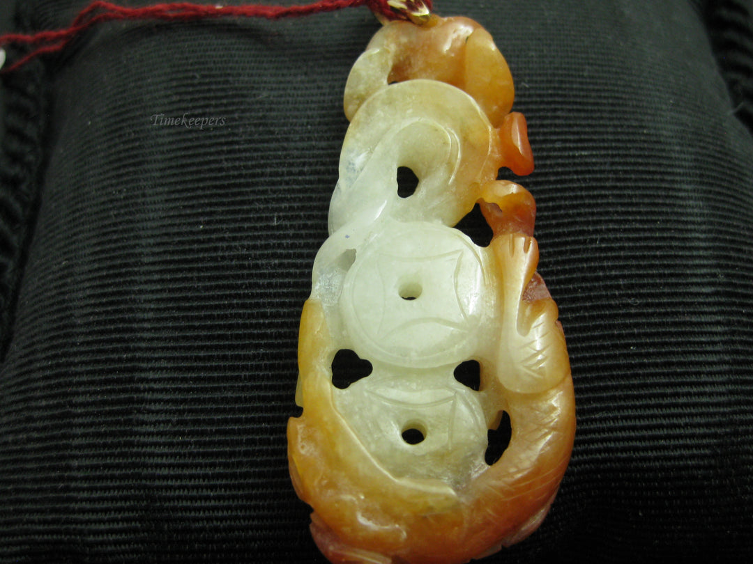 g245 Red Jade Pendant with 14Kt Bail