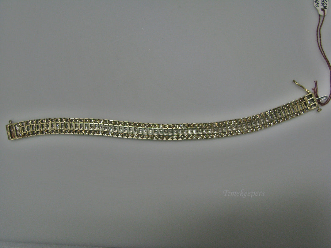 H183 Gorgeous Tennis Bracelet in 10k Yellow Gold with 7.0 TCW in Diamonds