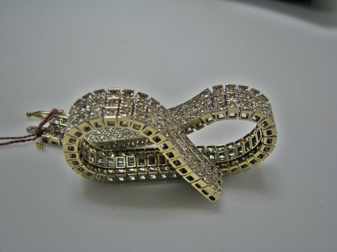 H183 Gorgeous Tennis Bracelet in 10k Yellow Gold with 7.0 TCW in Diamonds