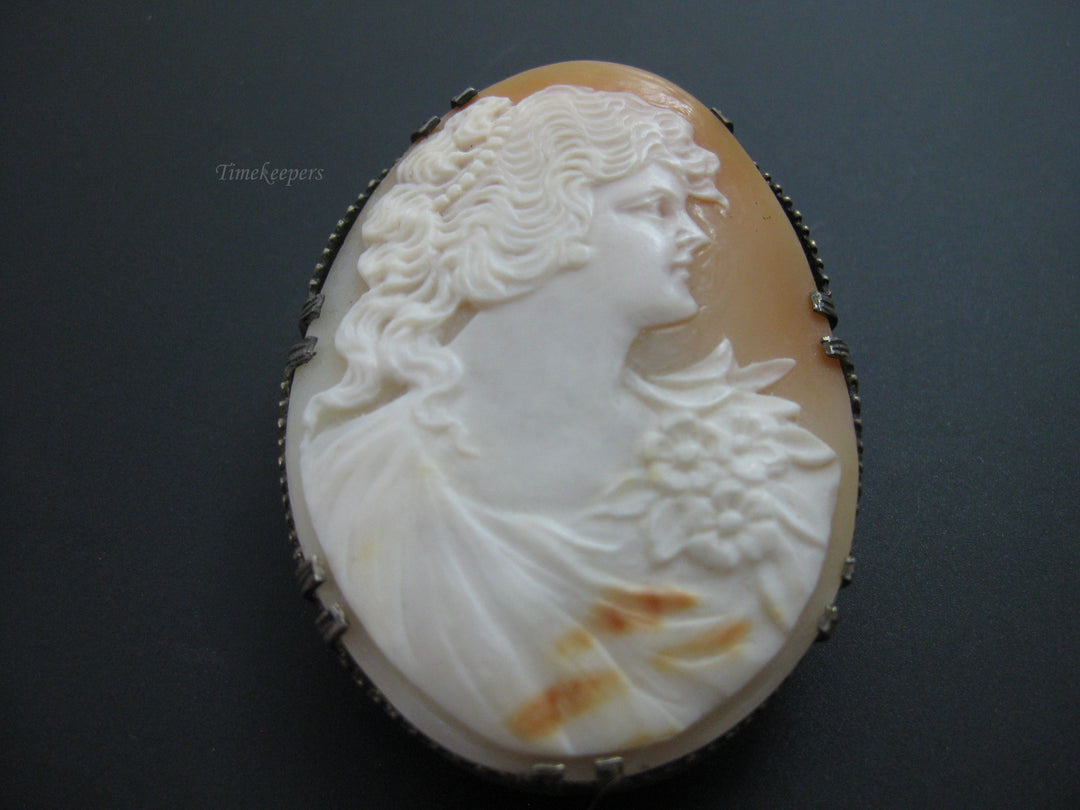 g283 Beautiful Cameo Brooch with a Delicate Gold Toned Setting