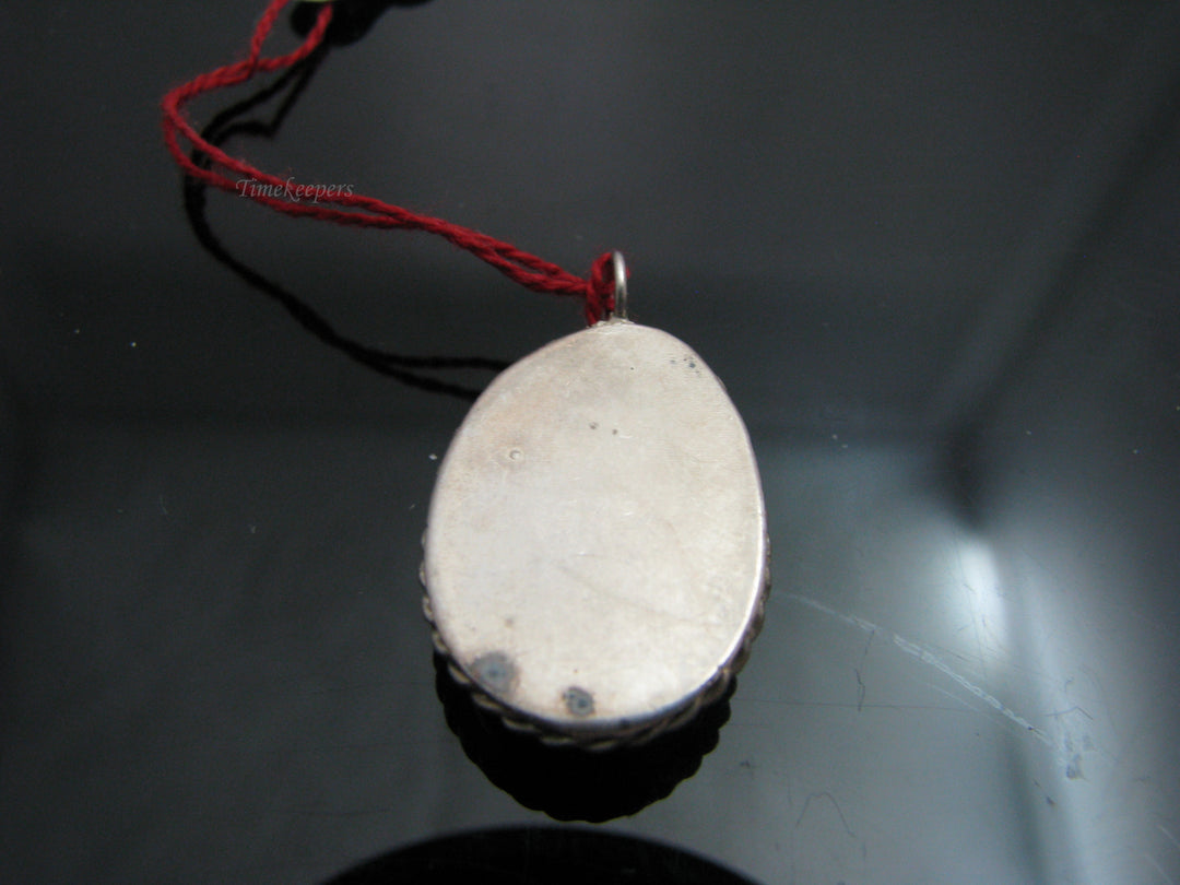 b830 Beautiful Sterling Silver and Oval Turquoise Pendant