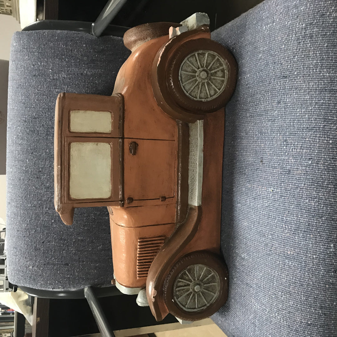 f249 Antique Terracotta Hand Painted Antique Money Box Piggy Bank