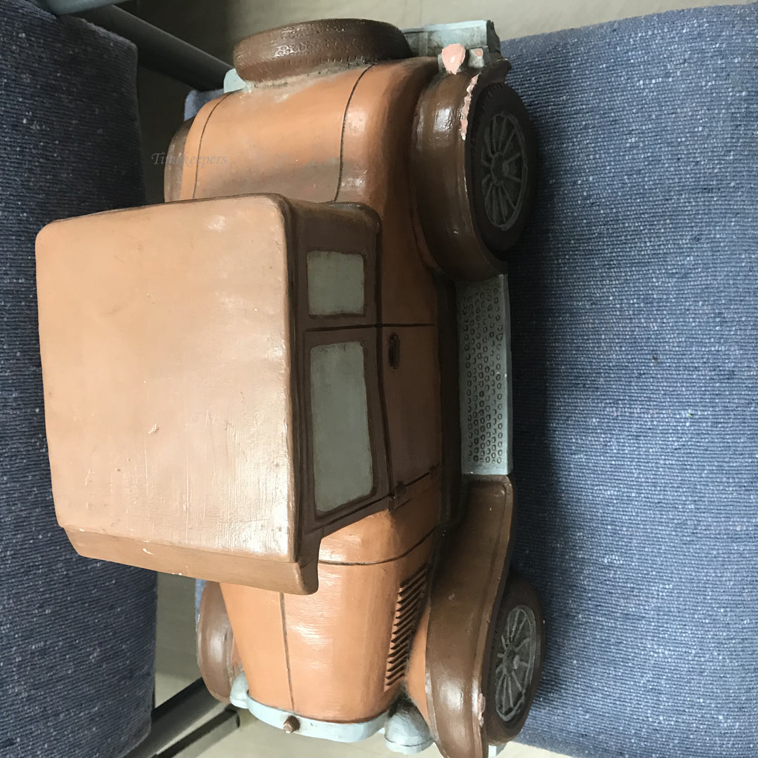 f249 Antique Terracotta Hand Painted Antique Money Box Piggy Bank