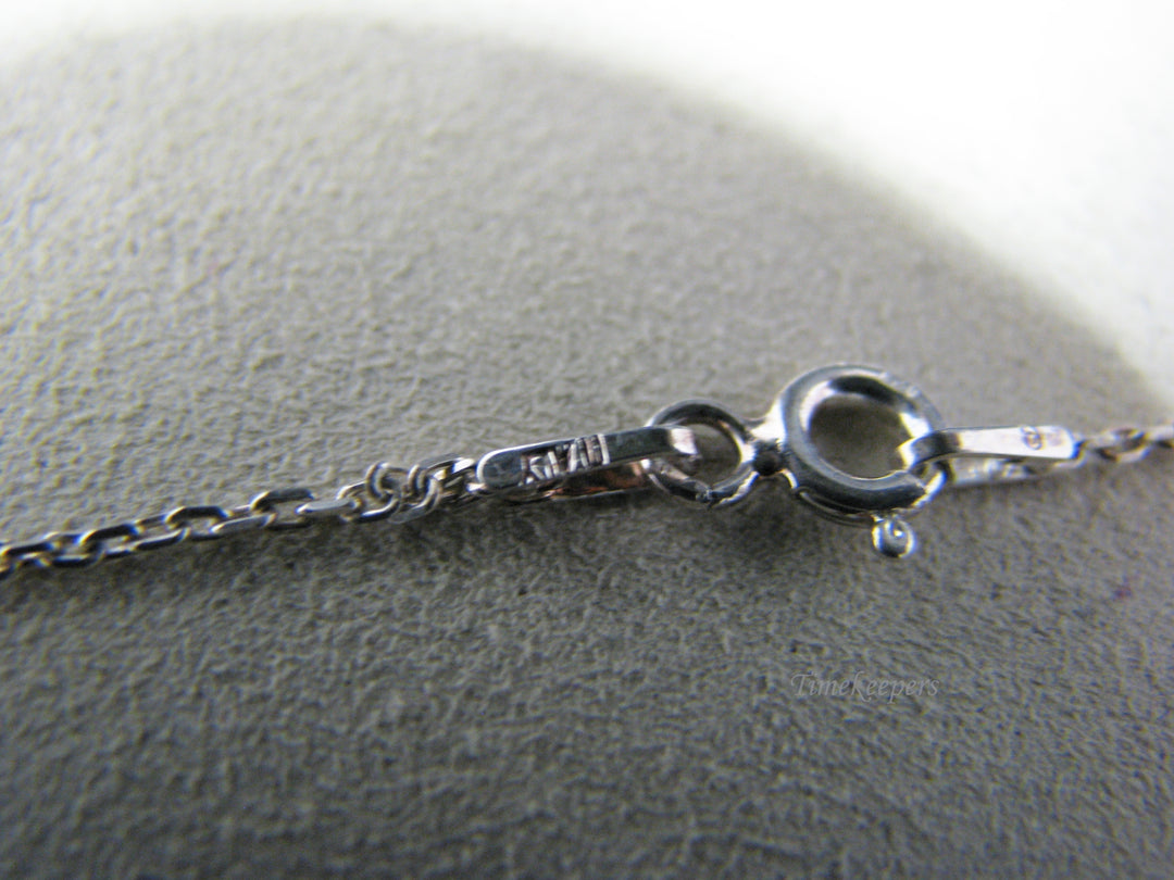 j095 Beautiful Sterling Silver Necklace with Turquoise Pendant 17" Long