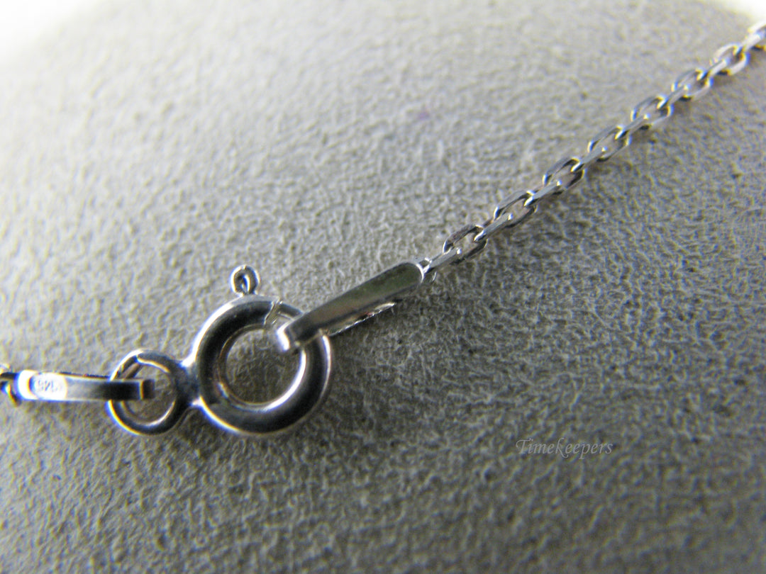 j095 Beautiful Sterling Silver Necklace with Turquoise Pendant 17" Long