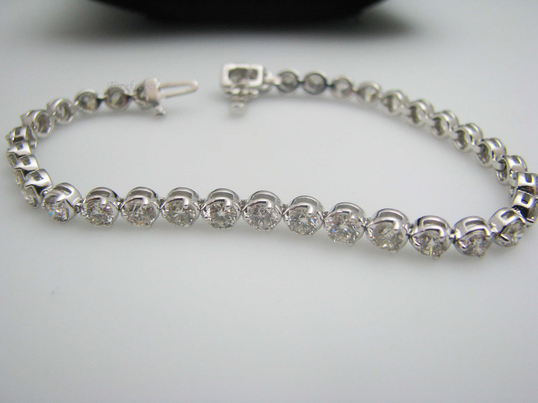 b447 Gorgeous 14kt White Gold 7ct Diamond Tennis Bracelet