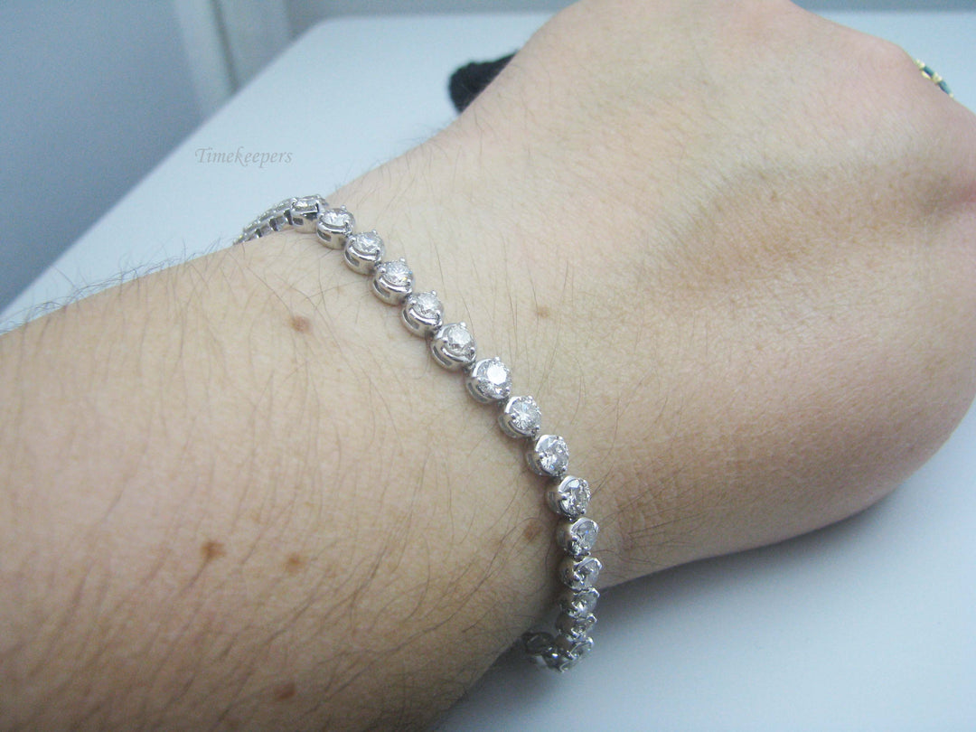 b447 Gorgeous 14kt White Gold 7ct Diamond Tennis Bracelet