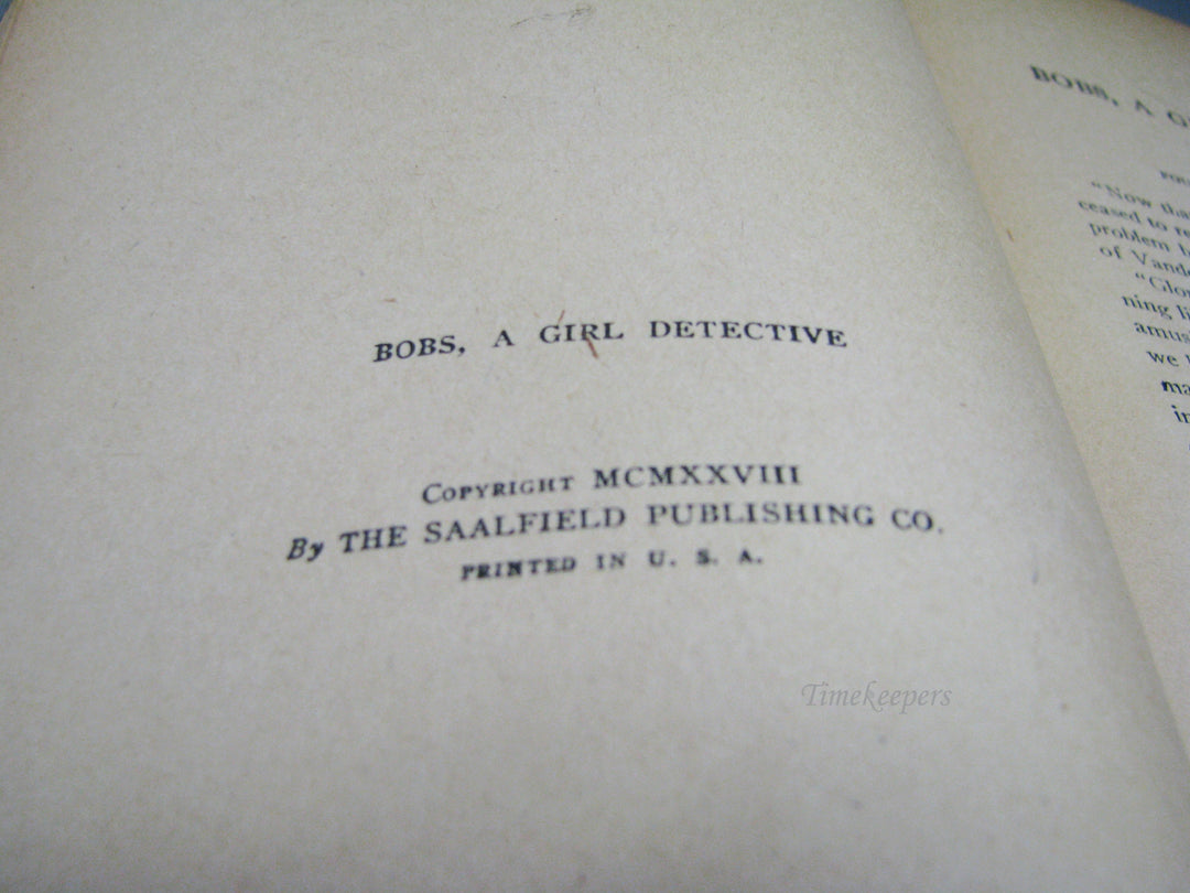 j080 Vintage Book 1928 Bobs, Girl Detective by Carol Horton