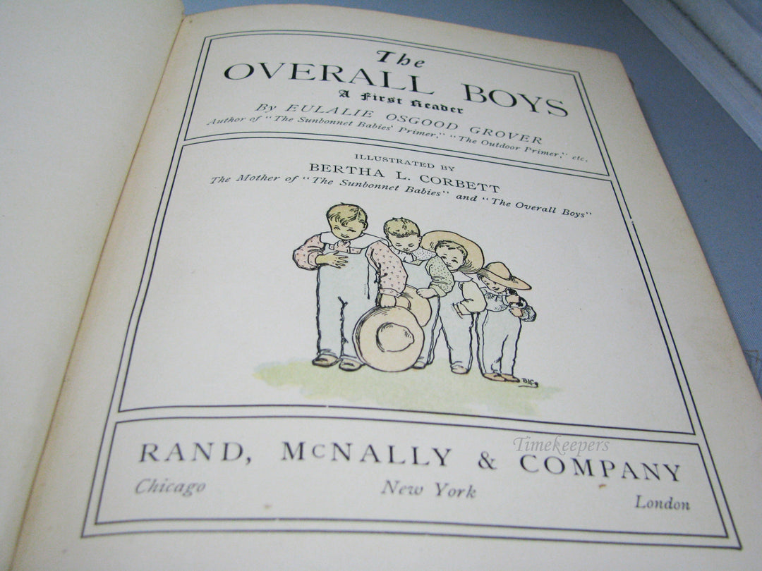 j082 Antique Book 1913 The Overall Boys, First Primer, Eulalie Osgood Grover