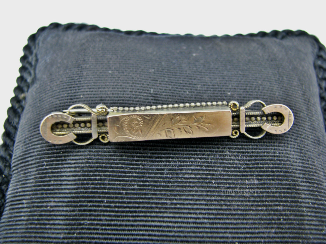 H190 Stunning Brooch/ Pin with flowery design in 9K and Gold Filled