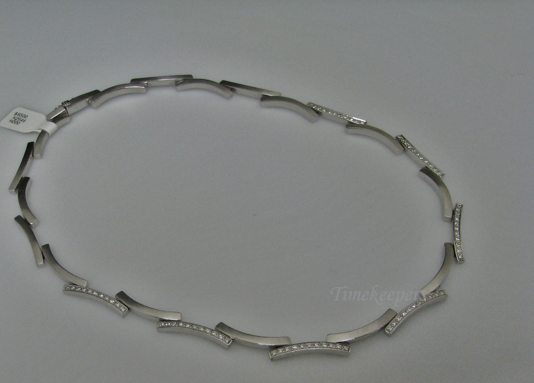 H197 Stunning Necklace with Multiple Diamonds in 18K White Gold