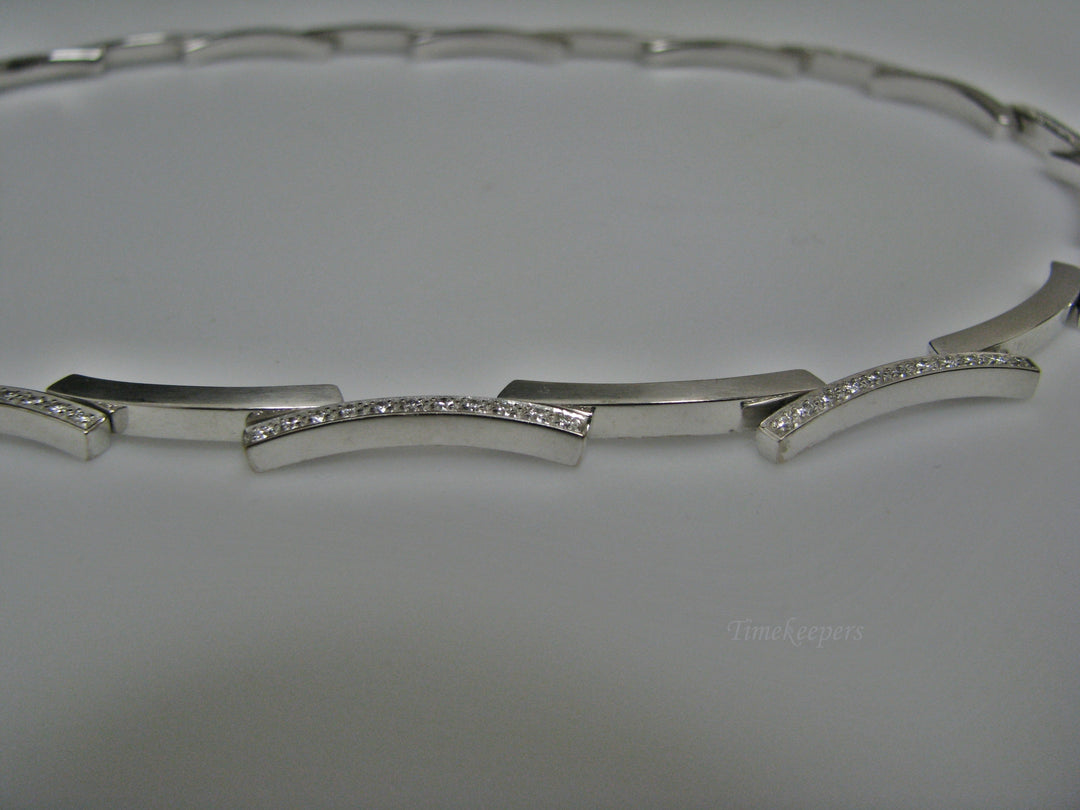 H197 Stunning Necklace with Multiple Diamonds in 18K White Gold