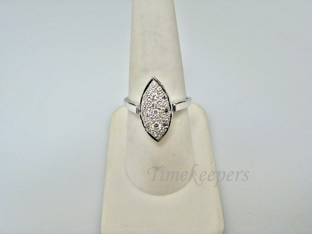 H215 Unique Diamond Shape Diamond Ring in 14k White Gold