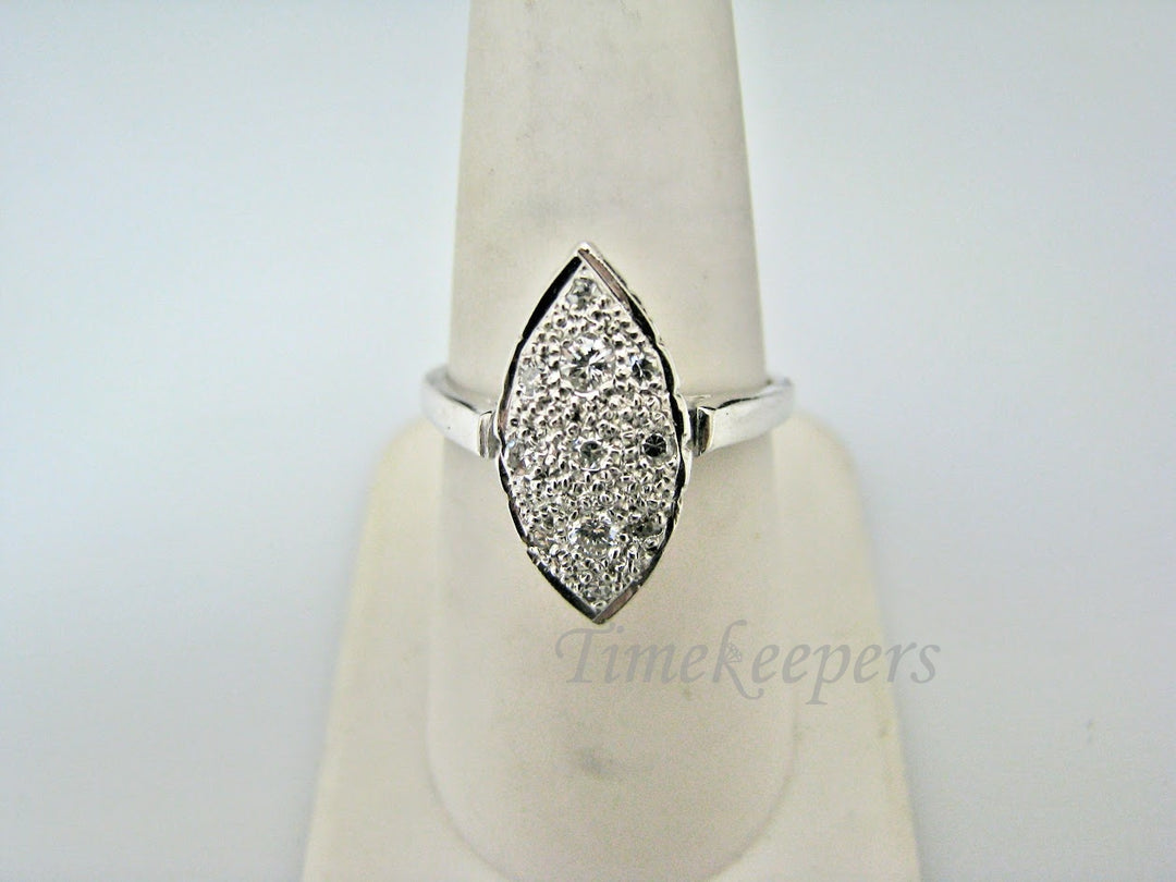 H215 Unique Diamond Shape Diamond Ring in 14k White Gold