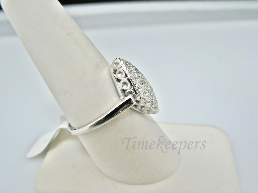 H215 Unique Diamond Shape Diamond Ring in 14k White Gold