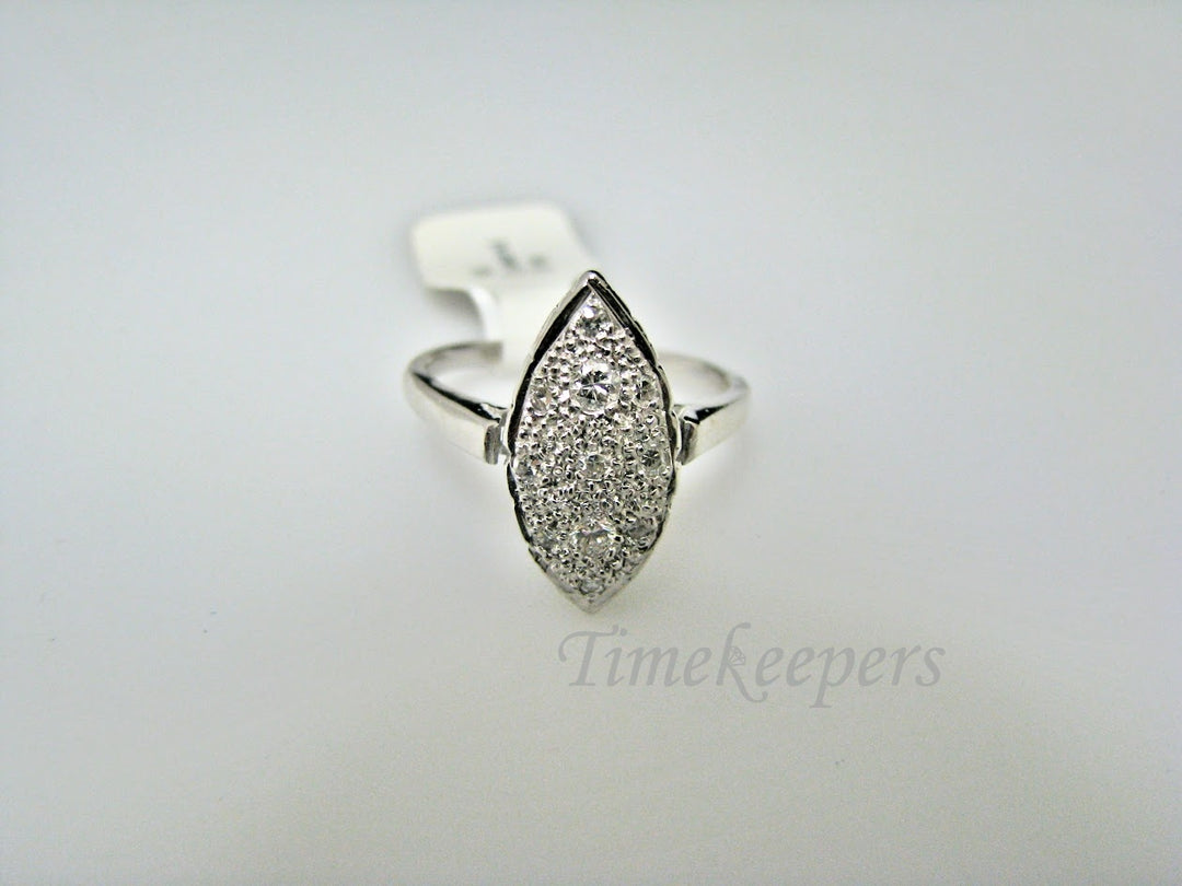H215 Unique Diamond Shape Diamond Ring in 14k White Gold