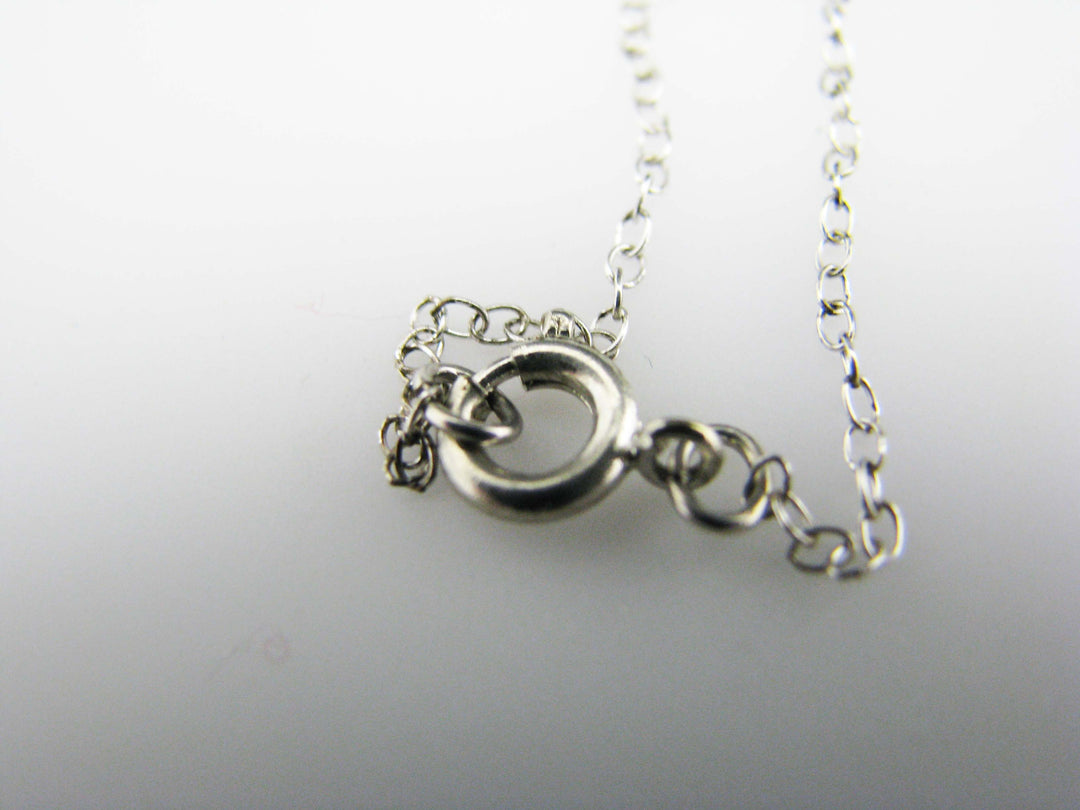 j111 Vintage Sterling Silver Silhouette Boy Head Pendant with Chain