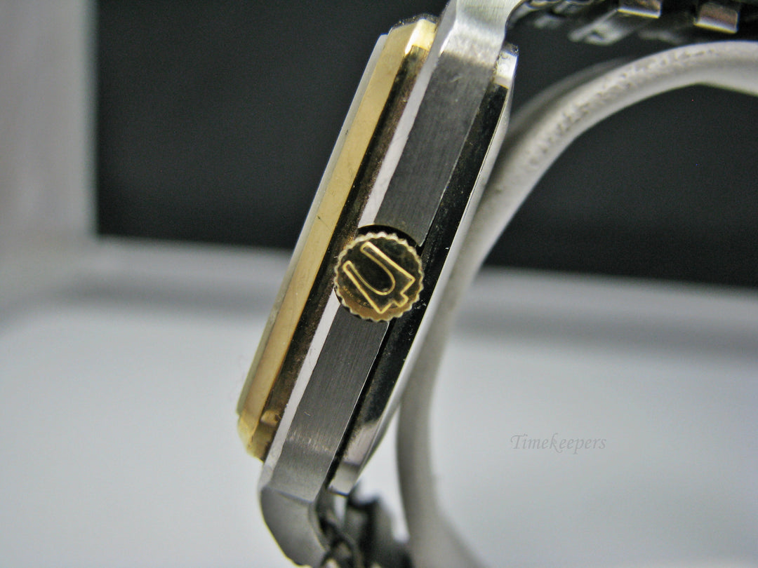 H251 Unique Two Tone Bulova Stainless Steel Mechanical Wrist Watch from 1980's