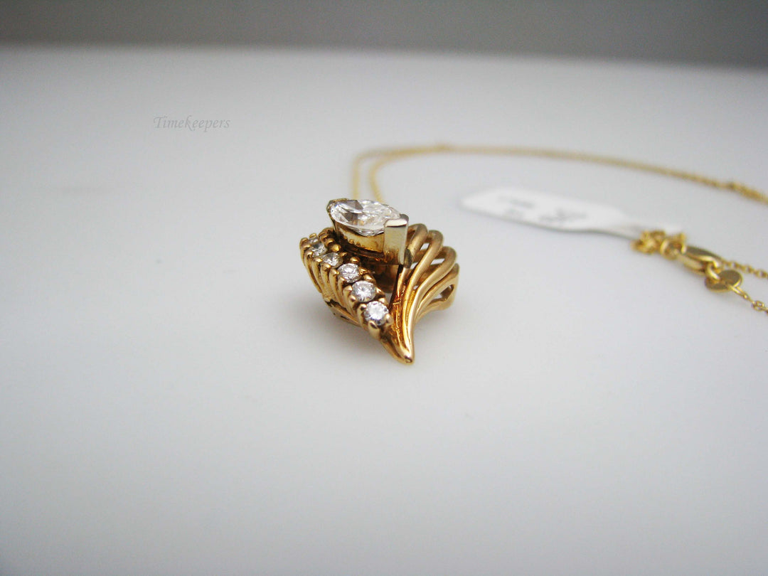 b161 Stunning 14k Diamond Heart pendant with chain