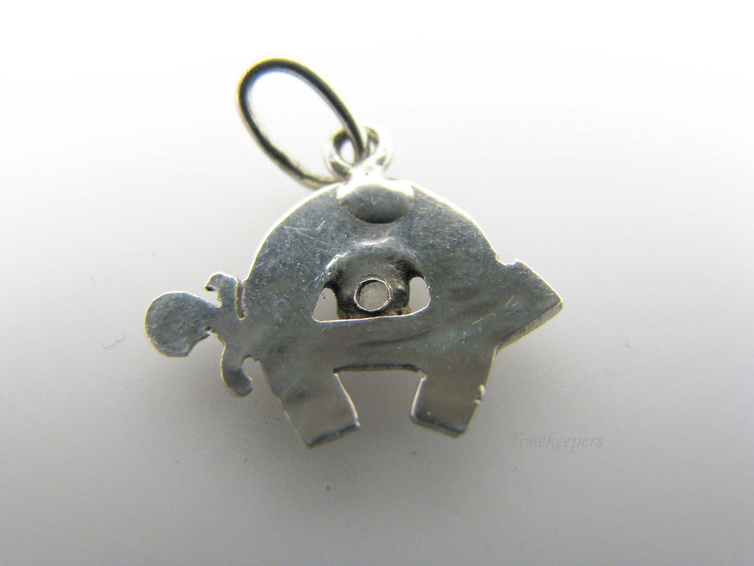 j162 Vintage Sterling Silver Shriners Charm with Clear Stone