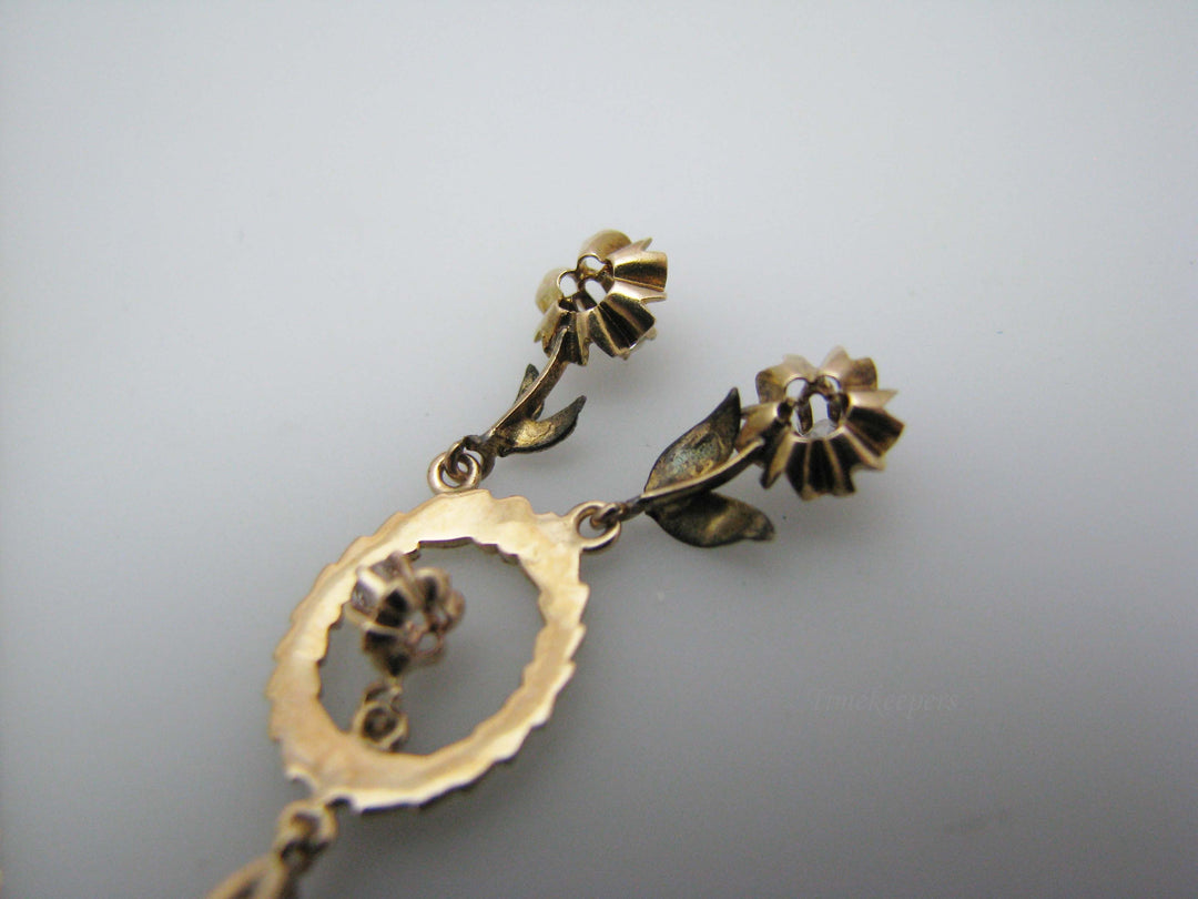 j176 Beautiful Vintage 14k Yellow Gold Pendant with Moissanite on 18" Chain