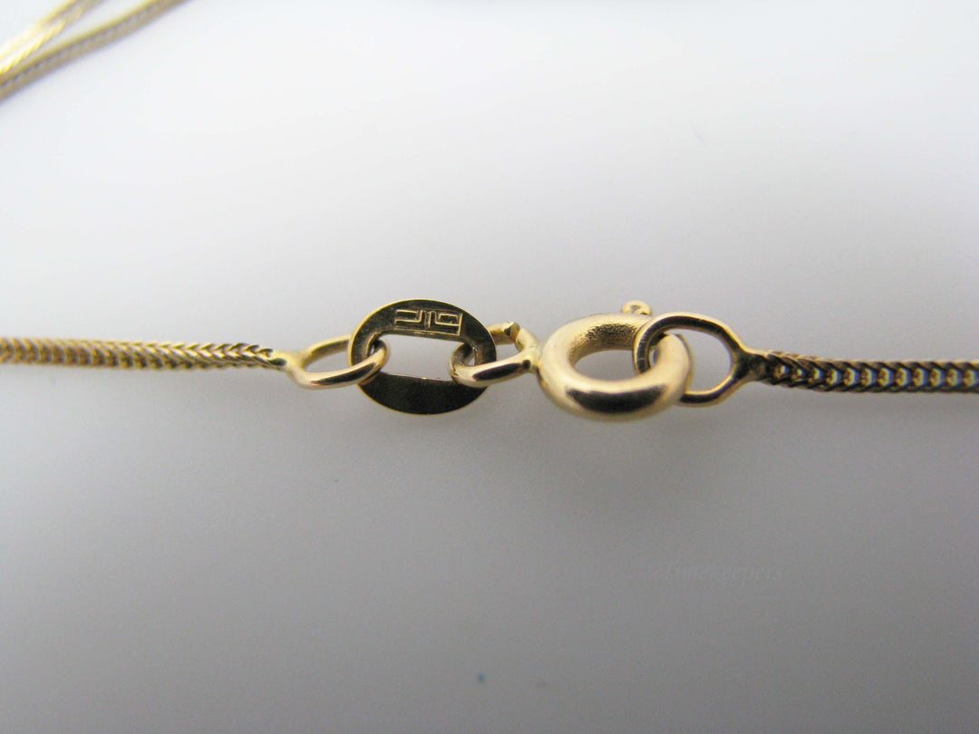 j180 Beautiful Vintage 14k Yellow Gold Diamond Pendant on 18" Chain