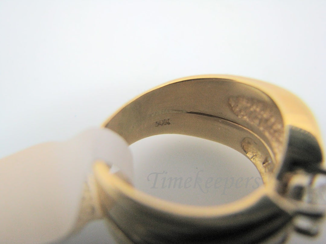 H316 Gorgeous Diamond 14k Yellow Gold Wedding Ring Set in Size 6.0