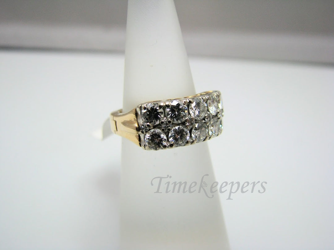 H323 Gorgeous Diamond 14k Yellow Gold Wedding Band in Size 4.0