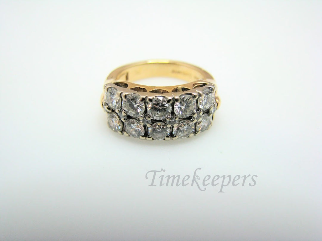 H323 Gorgeous Diamond 14k Yellow Gold Wedding Band in Size 4.0