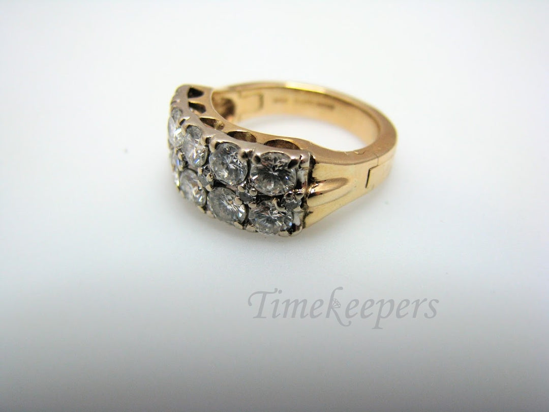H323 Gorgeous Diamond 14k Yellow Gold Wedding Band in Size 4.0