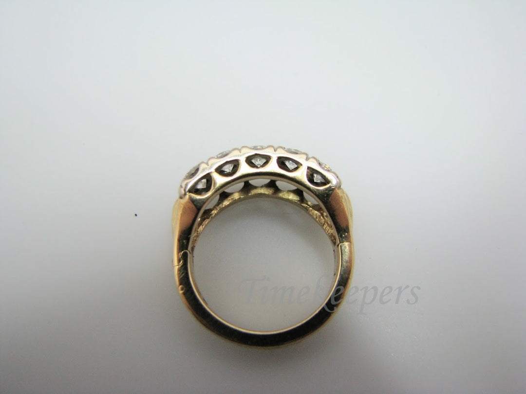 H323 Gorgeous Diamond 14k Yellow Gold Wedding Band in Size 4.0