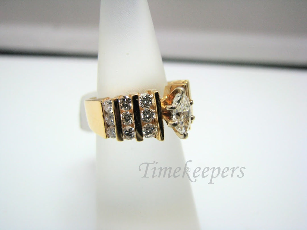 H322 Stunning Diamond 14k Yellow Gold Wedding Ring in Size 4.75