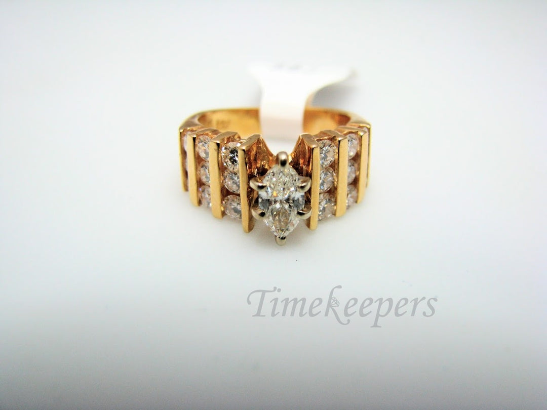H322 Stunning Diamond 14k Yellow Gold Wedding Ring in Size 4.75