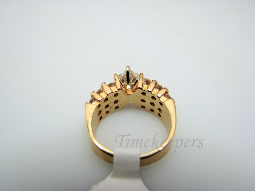 H322 Stunning Diamond 14k Yellow Gold Wedding Ring in Size 4.75