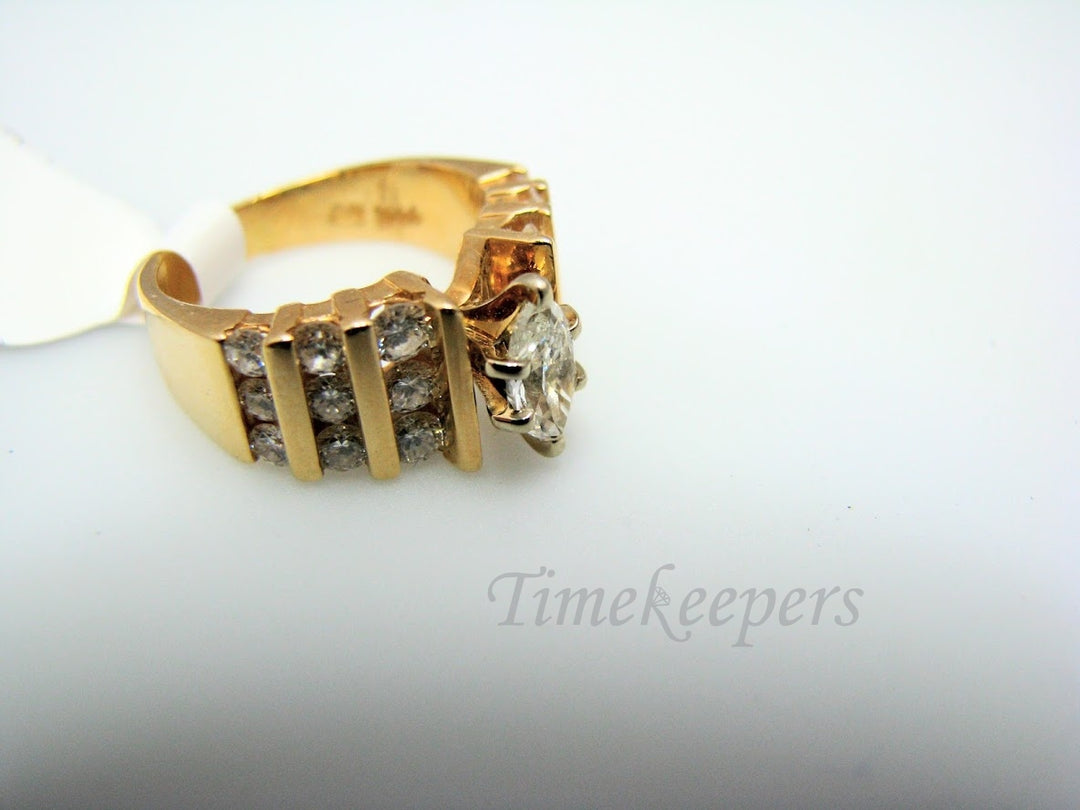 H322 Stunning Diamond 14k Yellow Gold Wedding Ring in Size 4.75