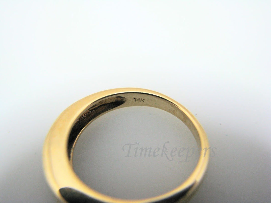 H330 Cute Sapphire and Diamond 14k Yellow Gold Wedding Band in Size 6.5