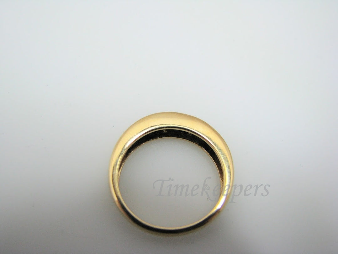 H330 Cute Sapphire and Diamond 14k Yellow Gold Wedding Band in Size 6.5