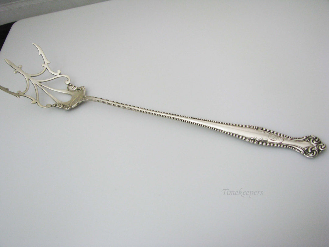 j190 Vintage Towle, Canterbury Pattern Sterling Silver Lettuce Serving Fork