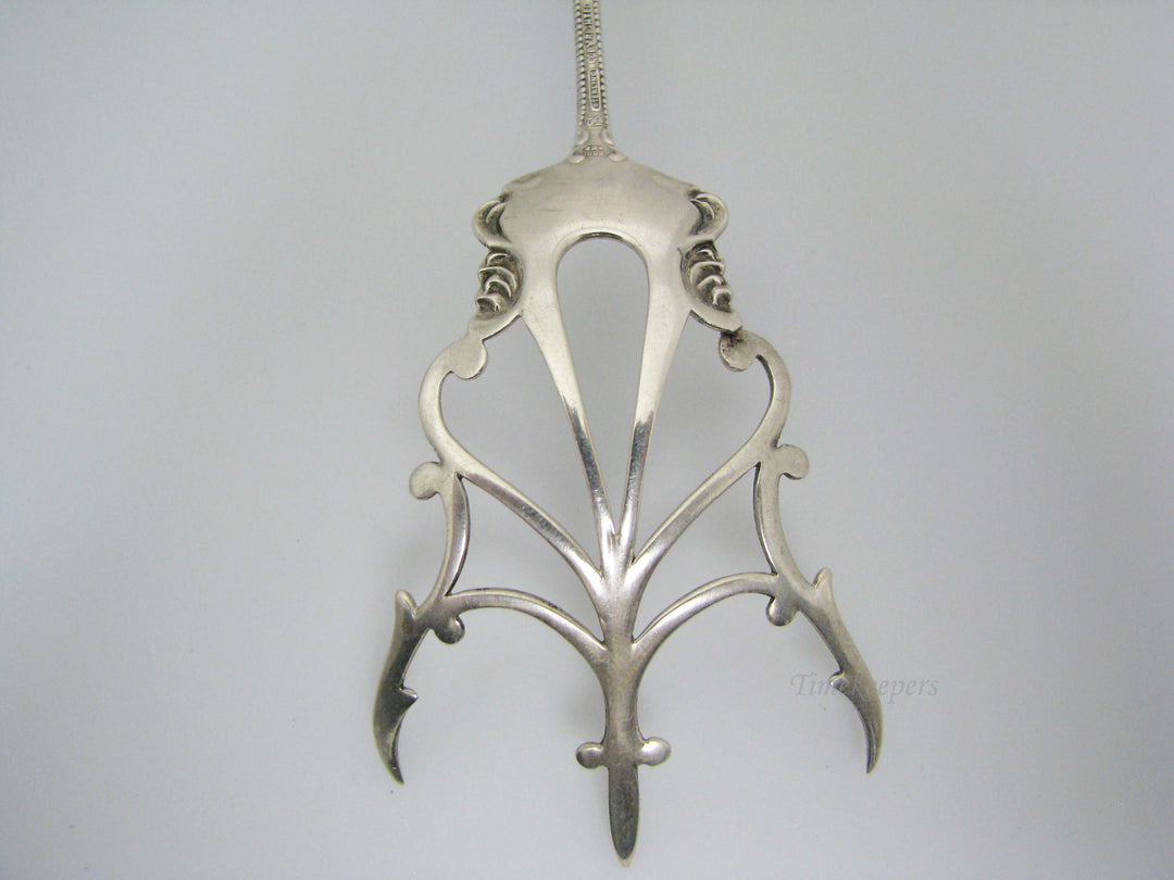 j190 Vintage Towle, Canterbury Pattern Sterling Silver Lettuce Serving Fork