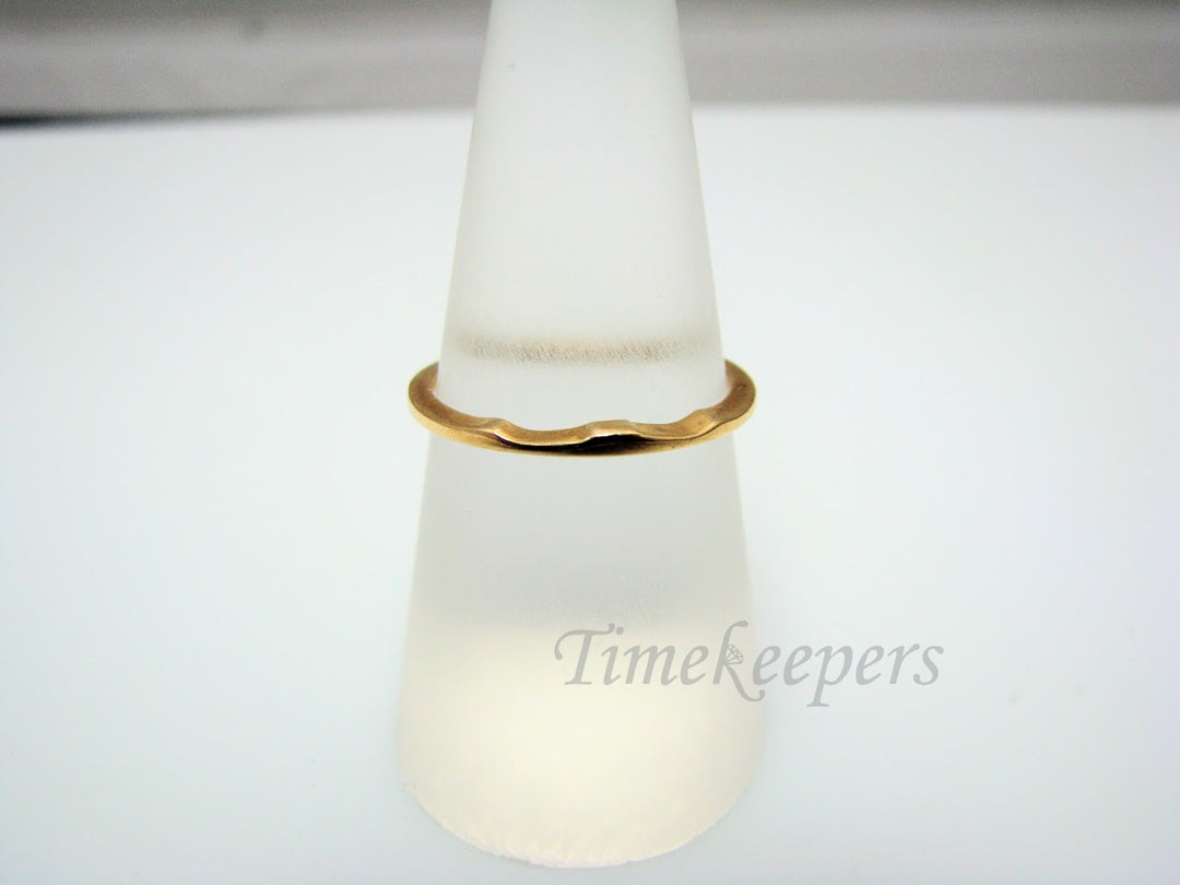 H357 Unique 14k Yellow Gold Wedding Band in Size 7