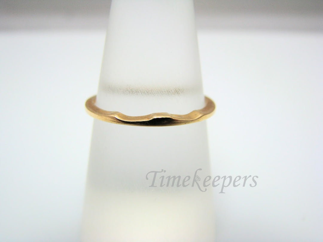 H357 Unique 14k Yellow Gold Wedding Band in Size 7