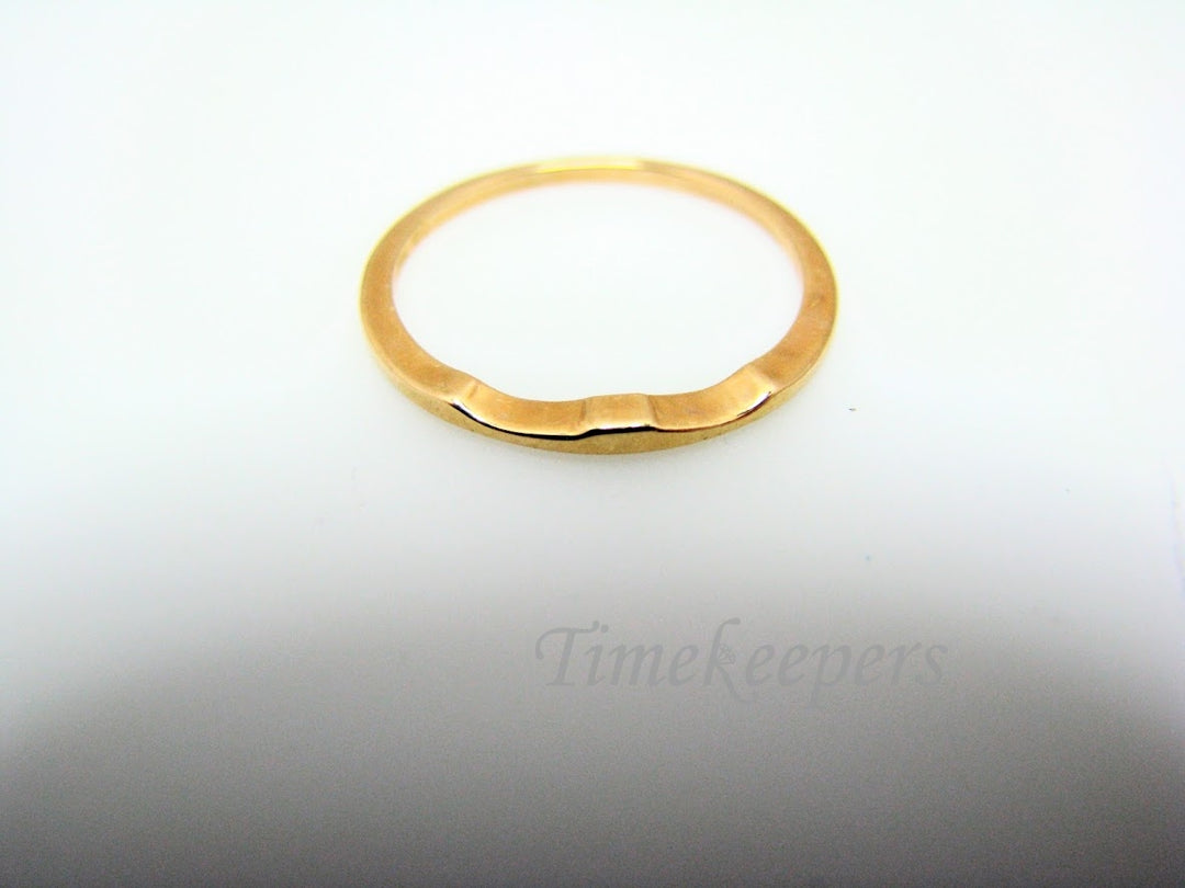 H357 Unique 14k Yellow Gold Wedding Band in Size 7