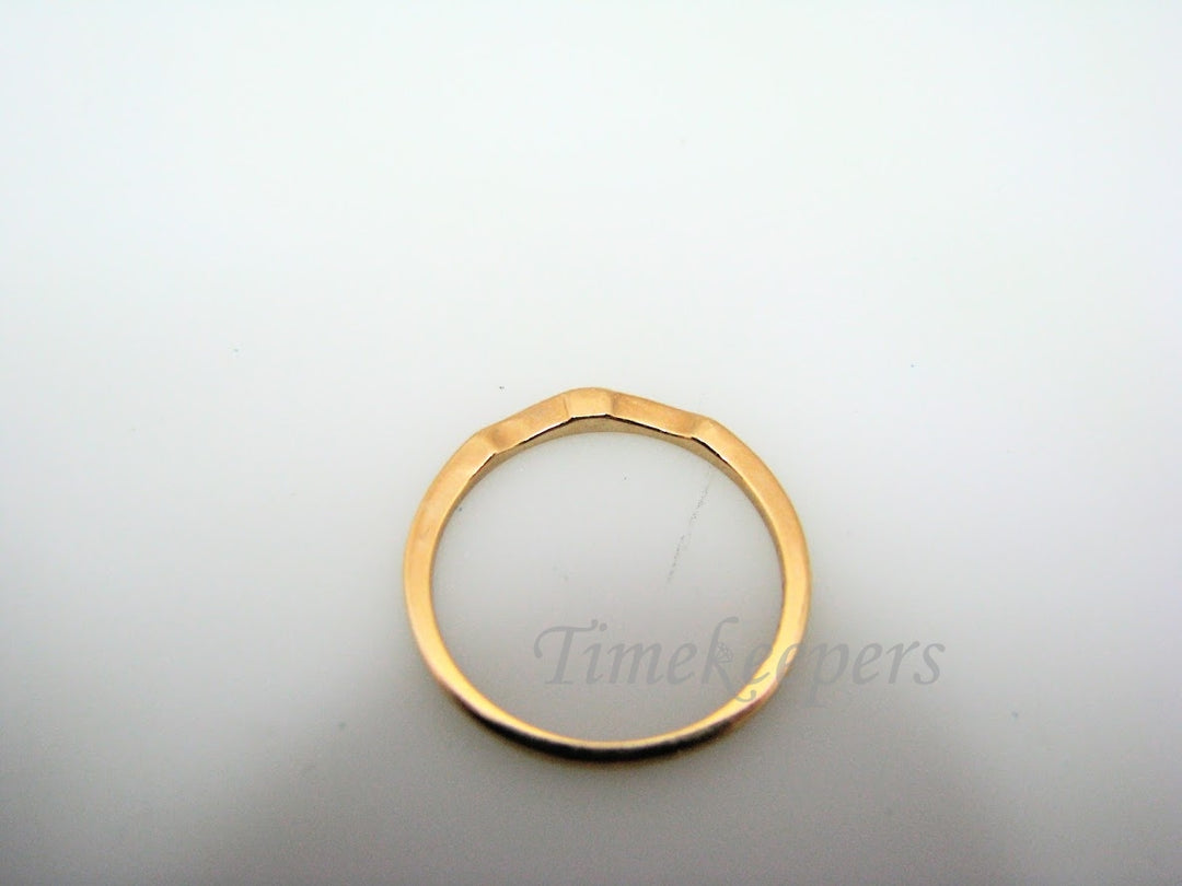 H357 Unique 14k Yellow Gold Wedding Band in Size 7