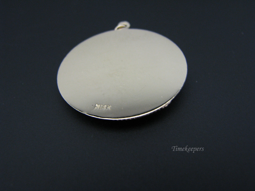 C675 Vintage 14k Gold Pendant - "Happy Anniversary"