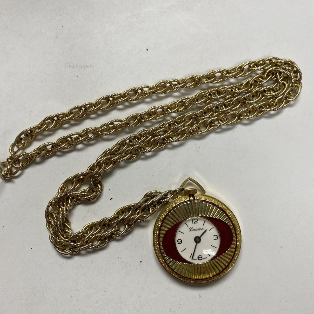 r834 Vintage Lucerne Unisex Gold Tone Swiss Mechanical Pocket Watch Vintage Antique Gold tone Vermeil
