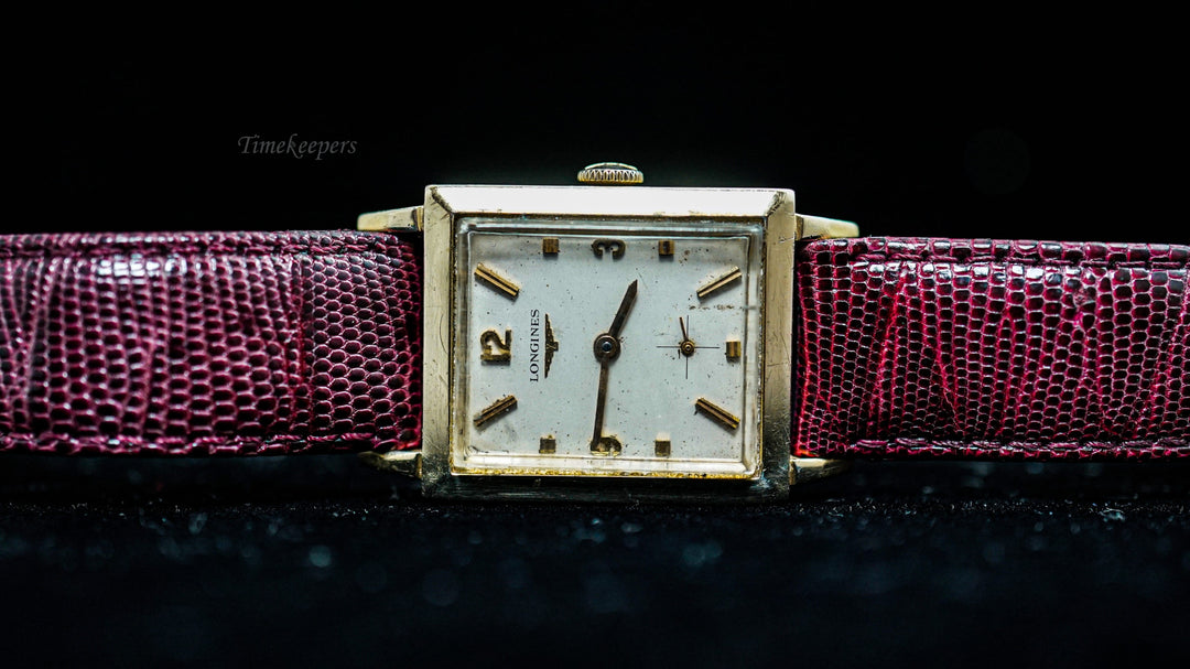a818 Vintage Unique Elegant Unisex 1950s Longines 14K Gold Genuine 17J Watch